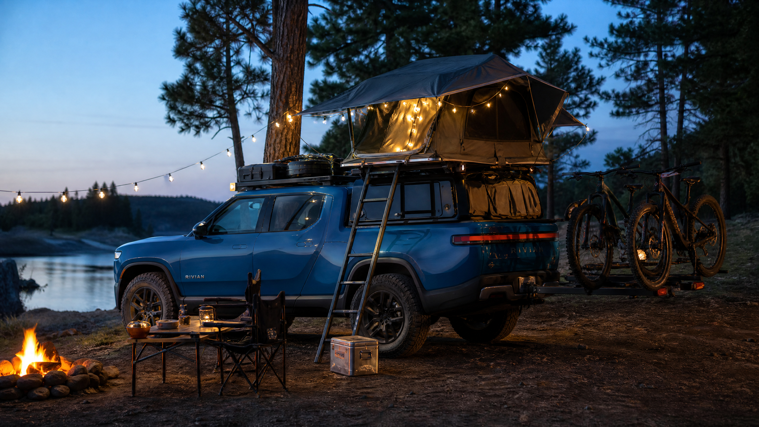 Rivian R1T Camping Build - Rivian Blue