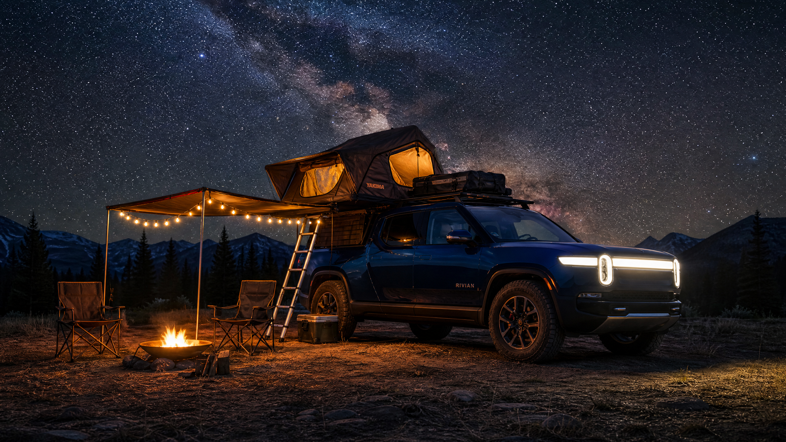 Rivian R1T Stargazer Camping Build - Midnight Blue