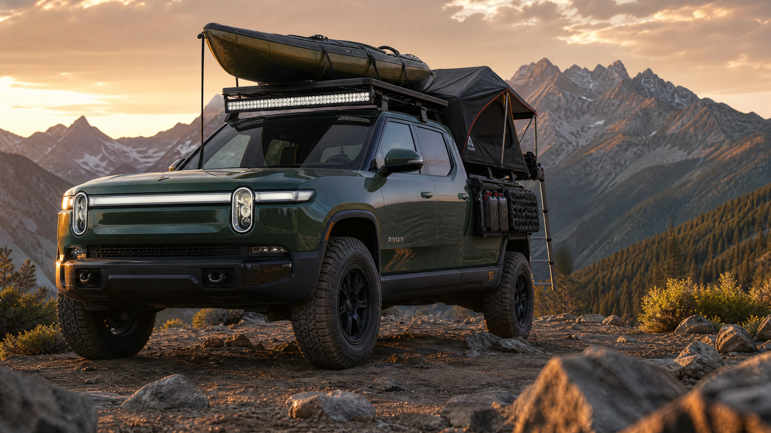 Rivian R1T Overlanding Build - Forest Green