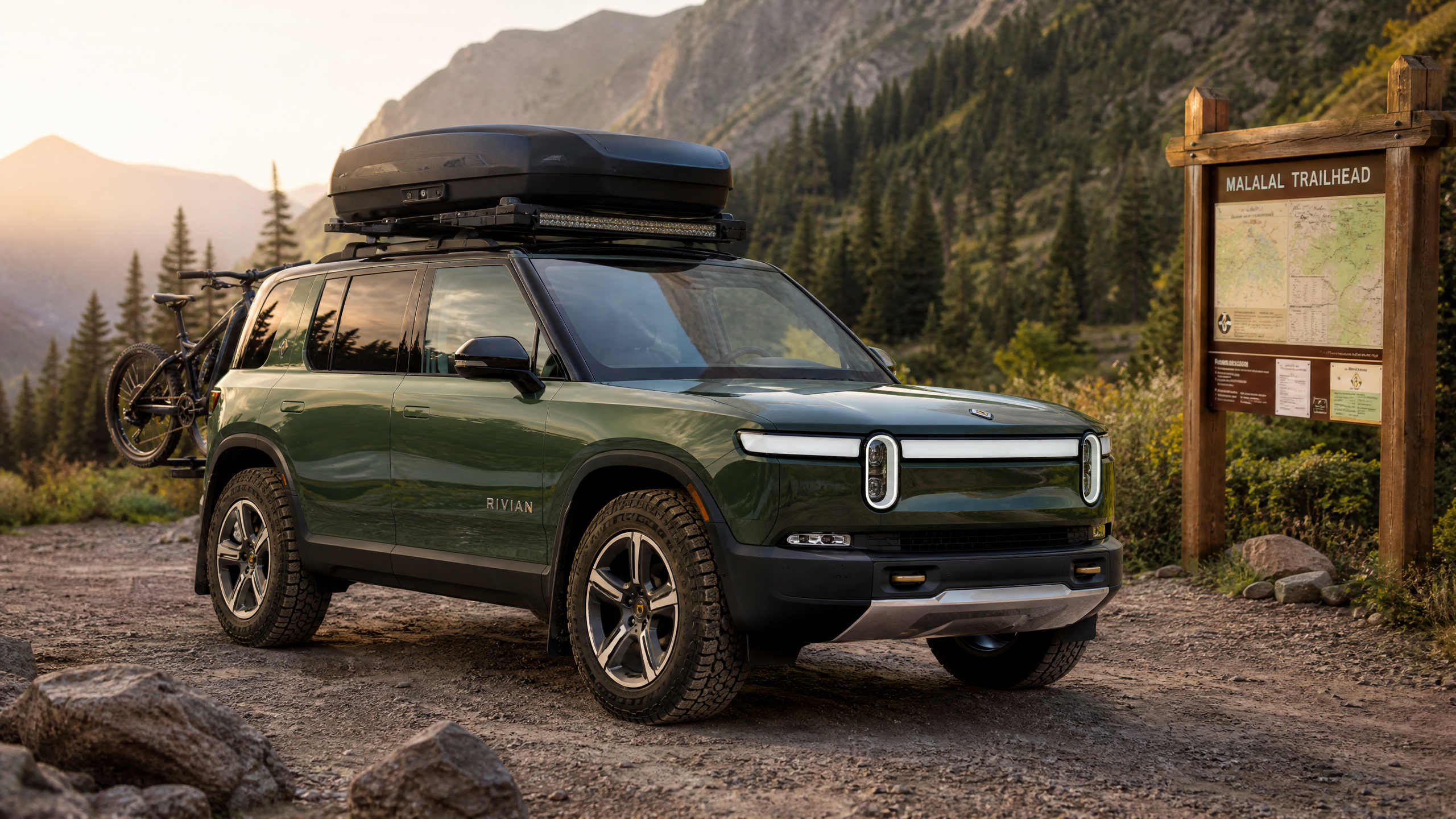 Rivian R2 Adventure Build - Forest Green