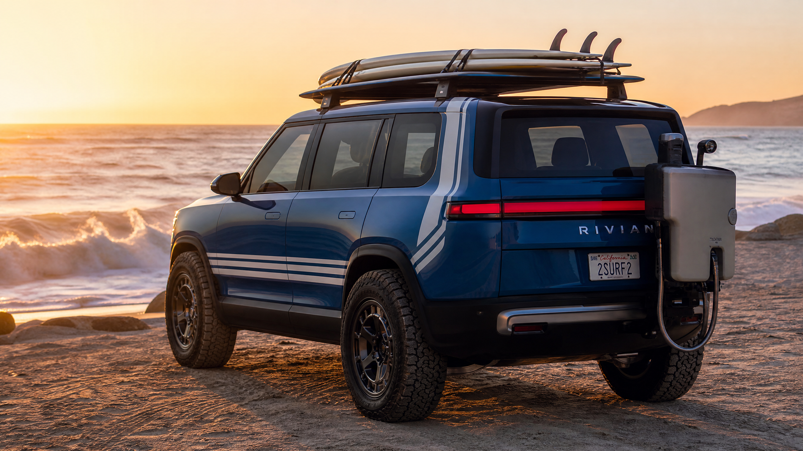 Rivian R2 Beach Surf Build - Ocean Blue